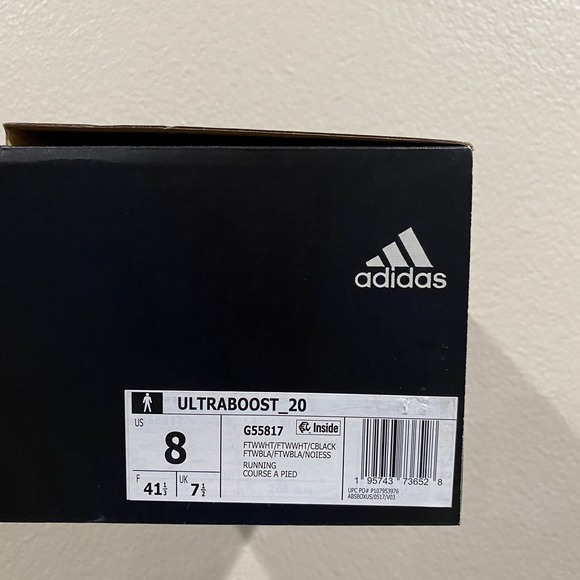 8M / 9W - NEW! adidas Ultraboost 20 Men's Shoes White G55817 - Picture 8 of 8